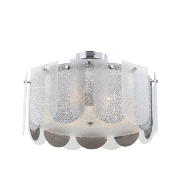 Cermin Chrome Dual Glass 6-Light Selesai Cahaya Siling Drum