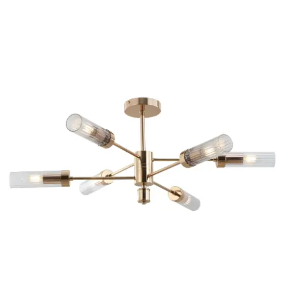 Lampu siling bilik tidur emas 6 teduh