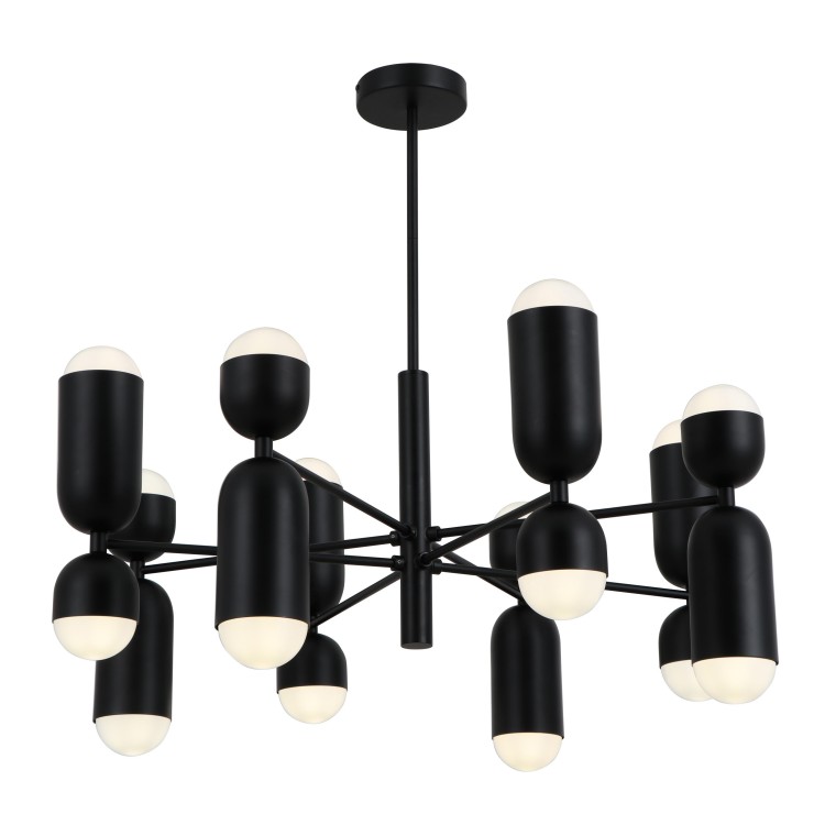 Lampu Loket Liqu Log Metal 16-Bulbs Hitam