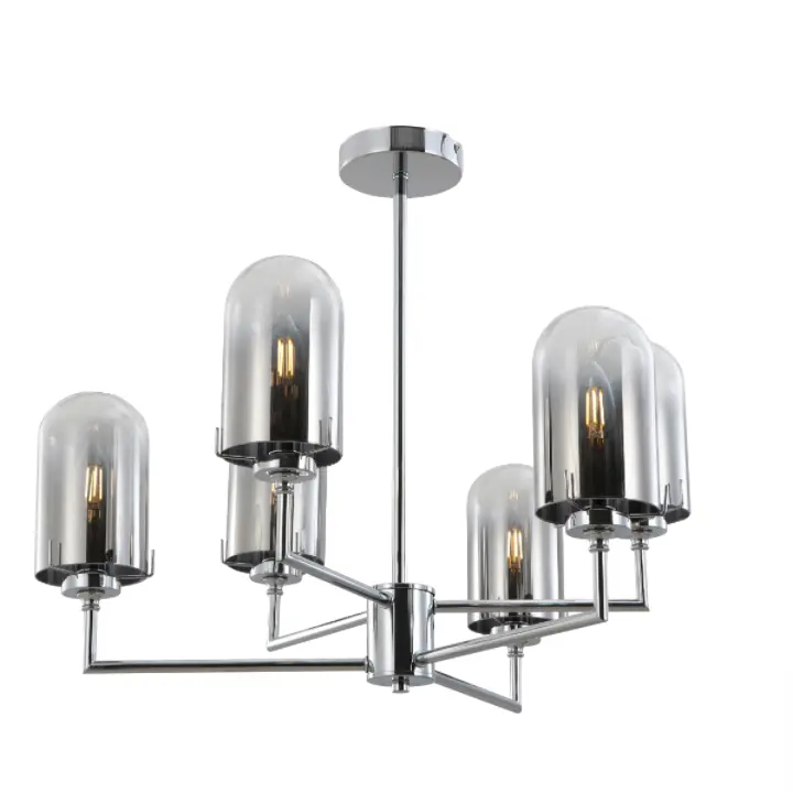 Lampu loket kaca kubah logam kubah logam krom