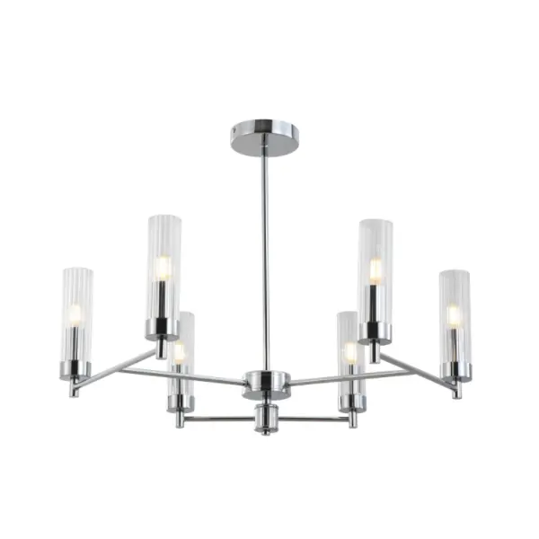 Lampu siling tiub kaca bersalut krom