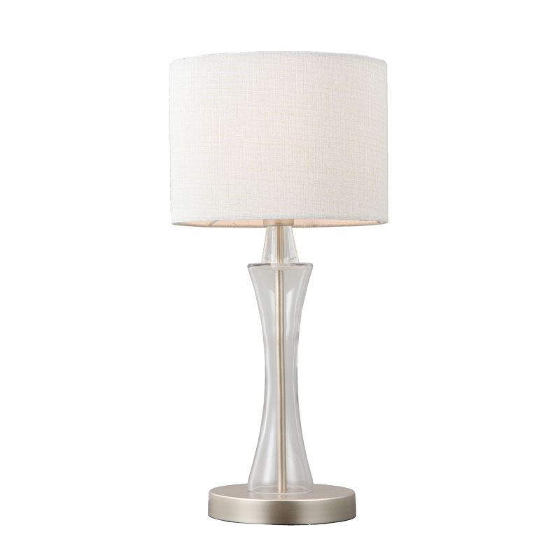 Lampu Meja Tekstil Putih Creme Kontemporari